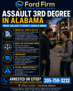 What is assault in the third degree in Alabama?