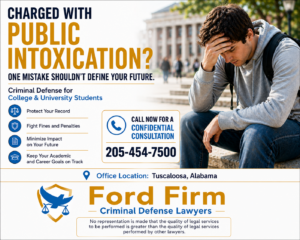 Can you be charged with public intoxication after an Alabama football game?