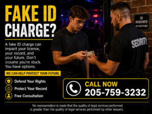 Can a fake ID case become more serious than an alcohol ticket?