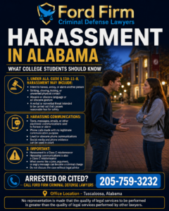 What is harassment in Alabama?